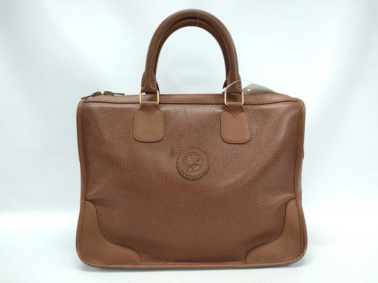 HUNTING WORLD Leather Handbag Brown Handbag