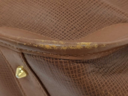 HUNTING WORLD Leather Handbag Brown Handbag