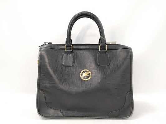 HUNTING WORLD Leather Handbag Black Handbag