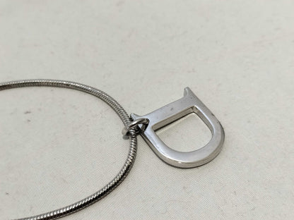 Dior D logo necklace