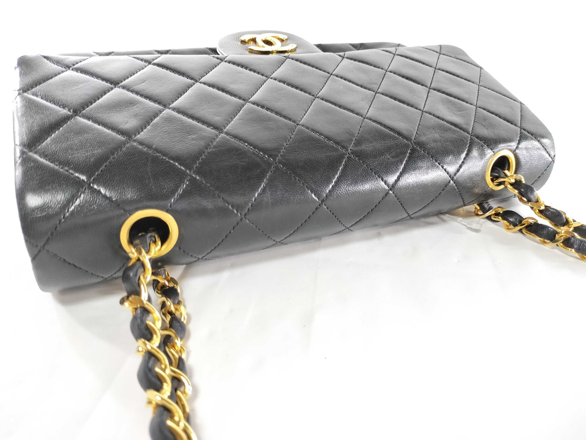 CHANEL Seal 0 Series Lambskin Matelasse Double Flap Shoulder Bag 0738209