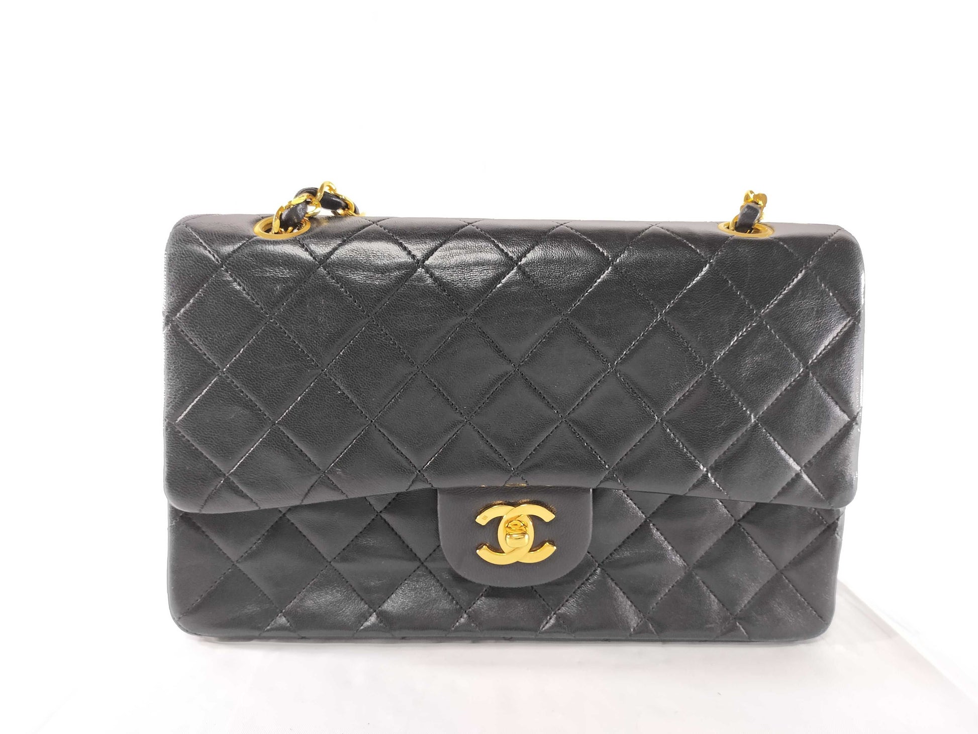 CHANEL Seal 0 Series Lambskin Matelasse Double Flap Shoulder Bag 0738209