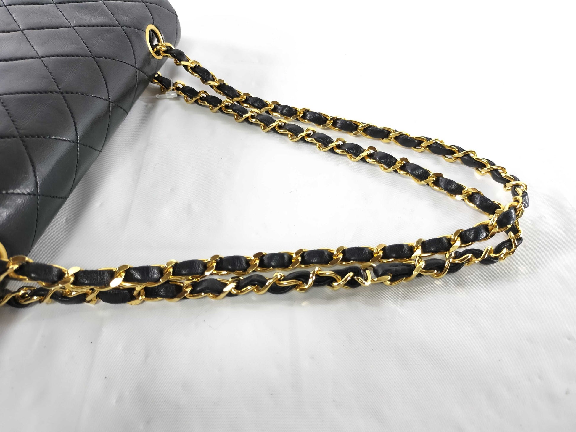 CHANEL Seal 0 Series Lambskin Matelasse Double Flap Shoulder Bag 0738209