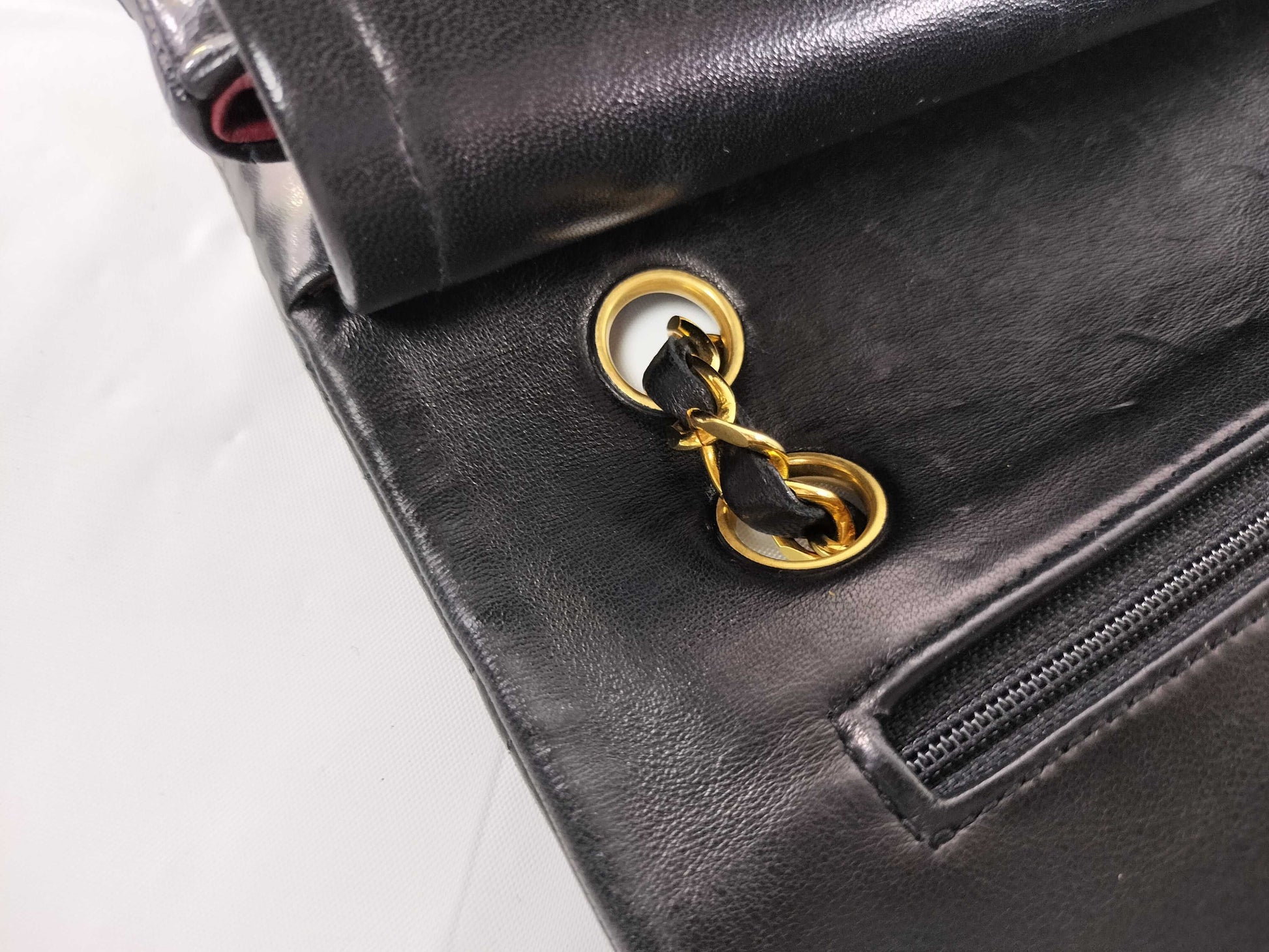 CHANEL Seal 0 Series Lambskin Matelasse Double Flap Shoulder Bag 0738209