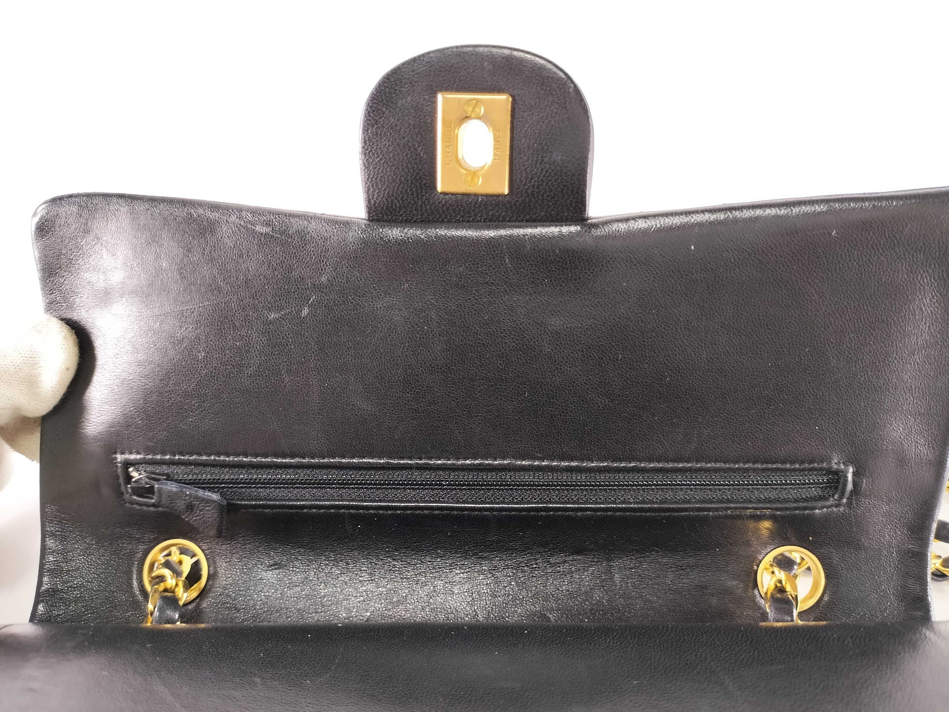 CHANEL Seal 0 Series Lambskin Matelasse Double Flap Shoulder Bag 0738209