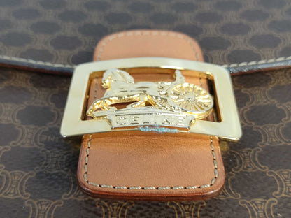 CELINE Shoulder Bag with Carriage Hardware, Moderate Deterioration