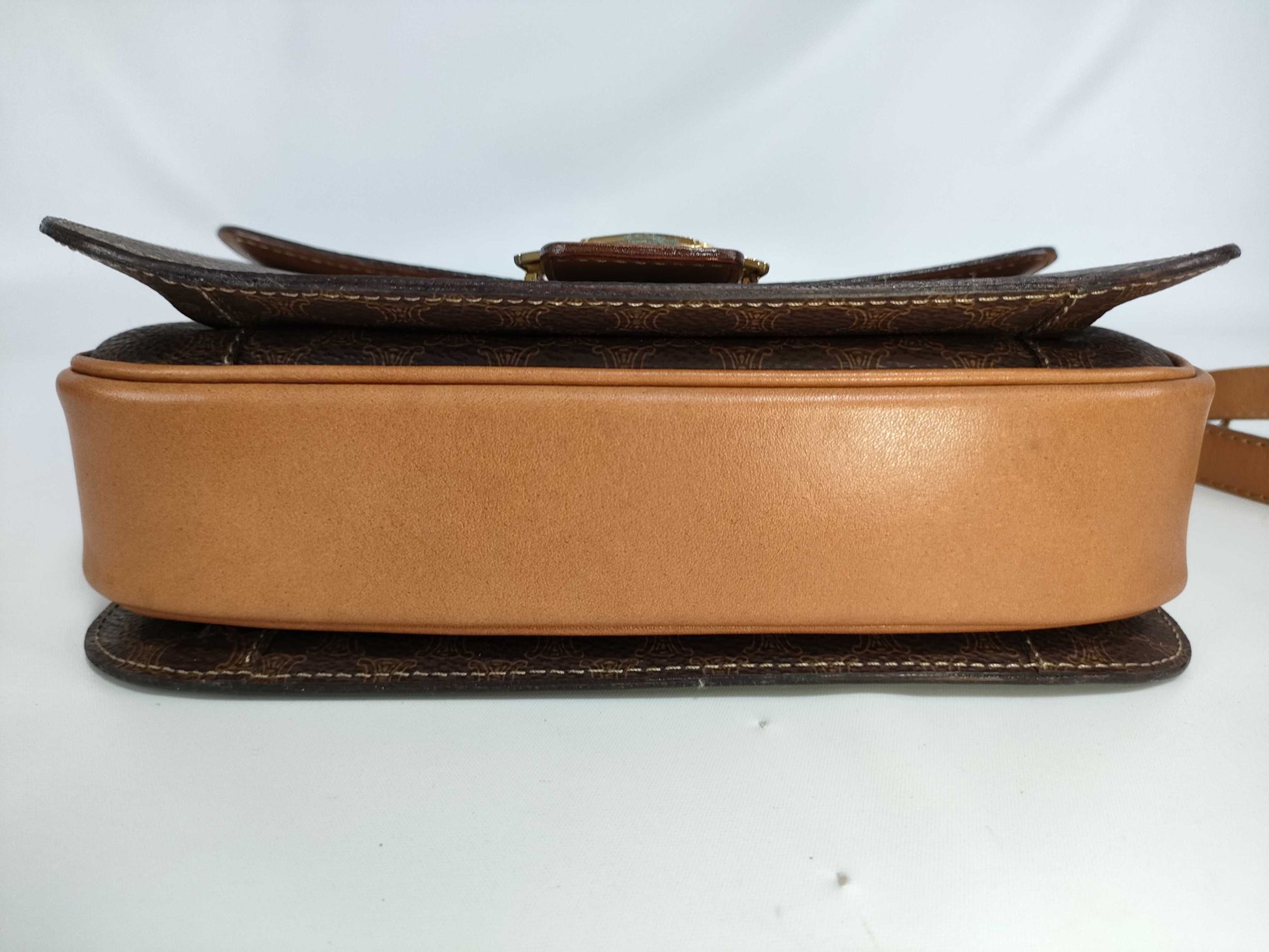 CELINE Shoulder Bag with Carriage Hardware, Moderate Deterioration