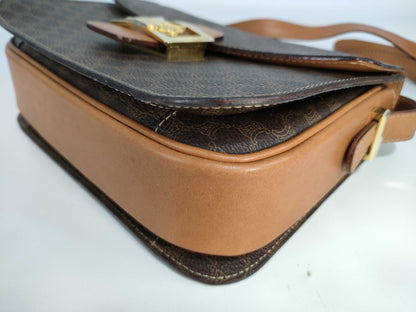 CELINE Shoulder Bag with Carriage Hardware, Moderate Deterioration