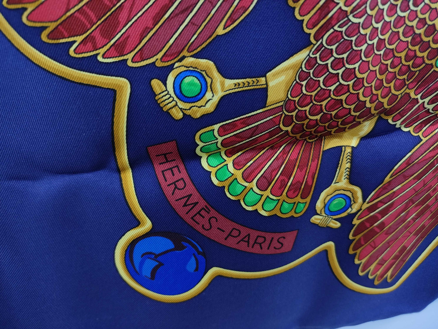 HERMES Carre Scarf with Scarab Pattern