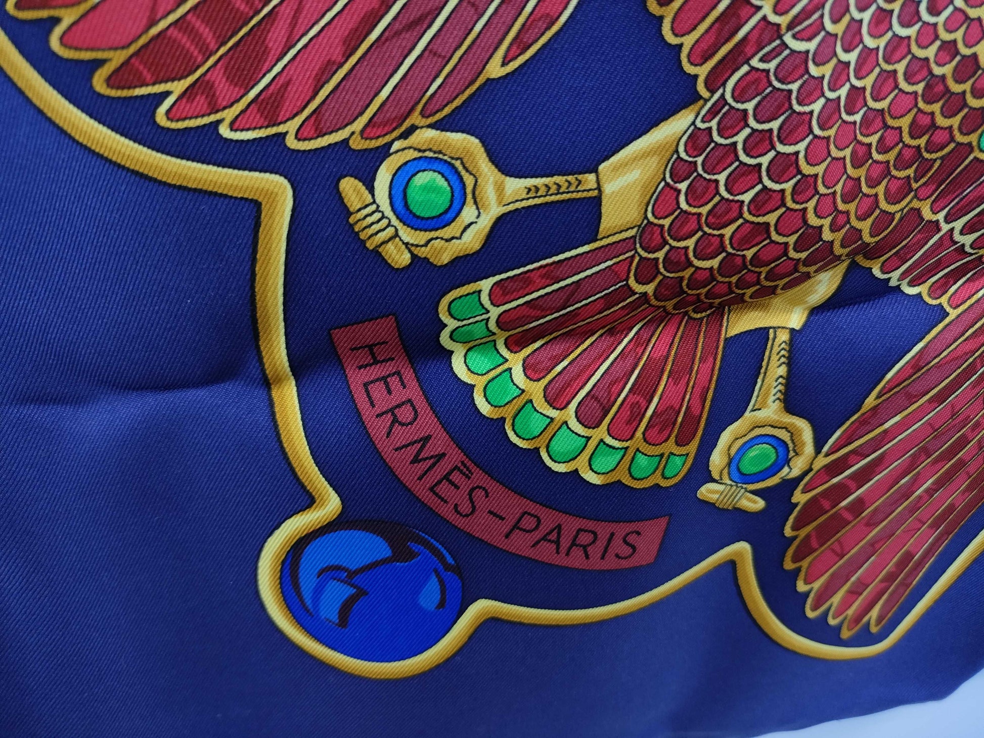 HERMES Carre Scarf with Scarab Pattern