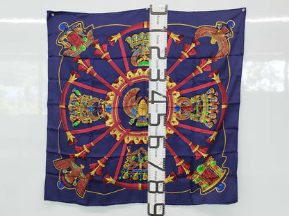HERMES Carre Scarf with Scarab Pattern