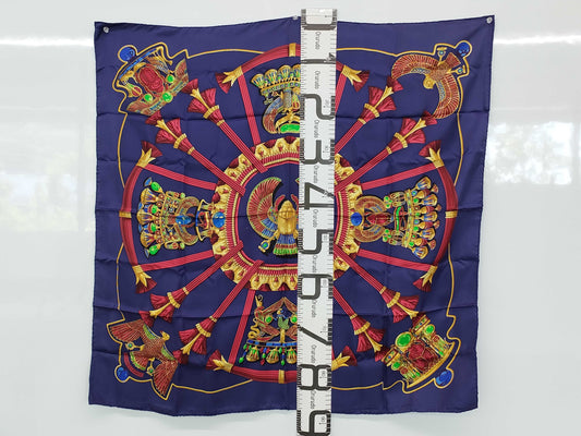 HERMES Carre Scarf with Scarab Pattern