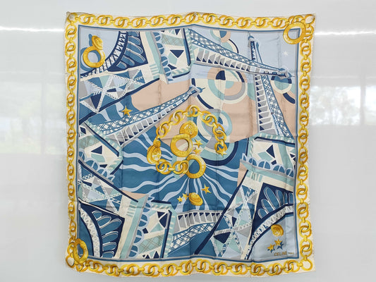 CELINE Blue Scarf