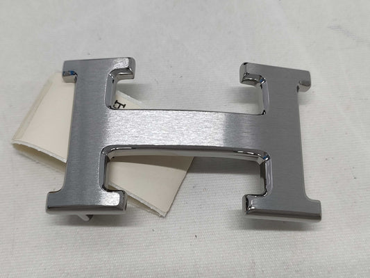 HERMES H Belt Silver Color Belt
