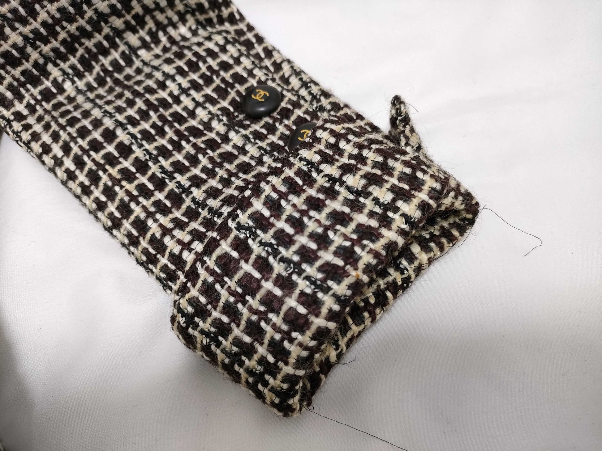 CHANEL Tweed Coco Button Coat Jacket 01A Jacket