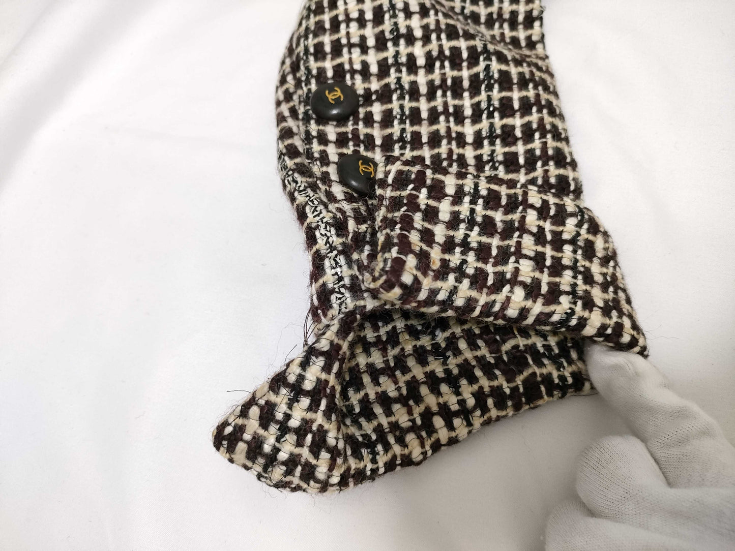 CHANEL Tweed Coco Button Coat Jacket 01A Jacket