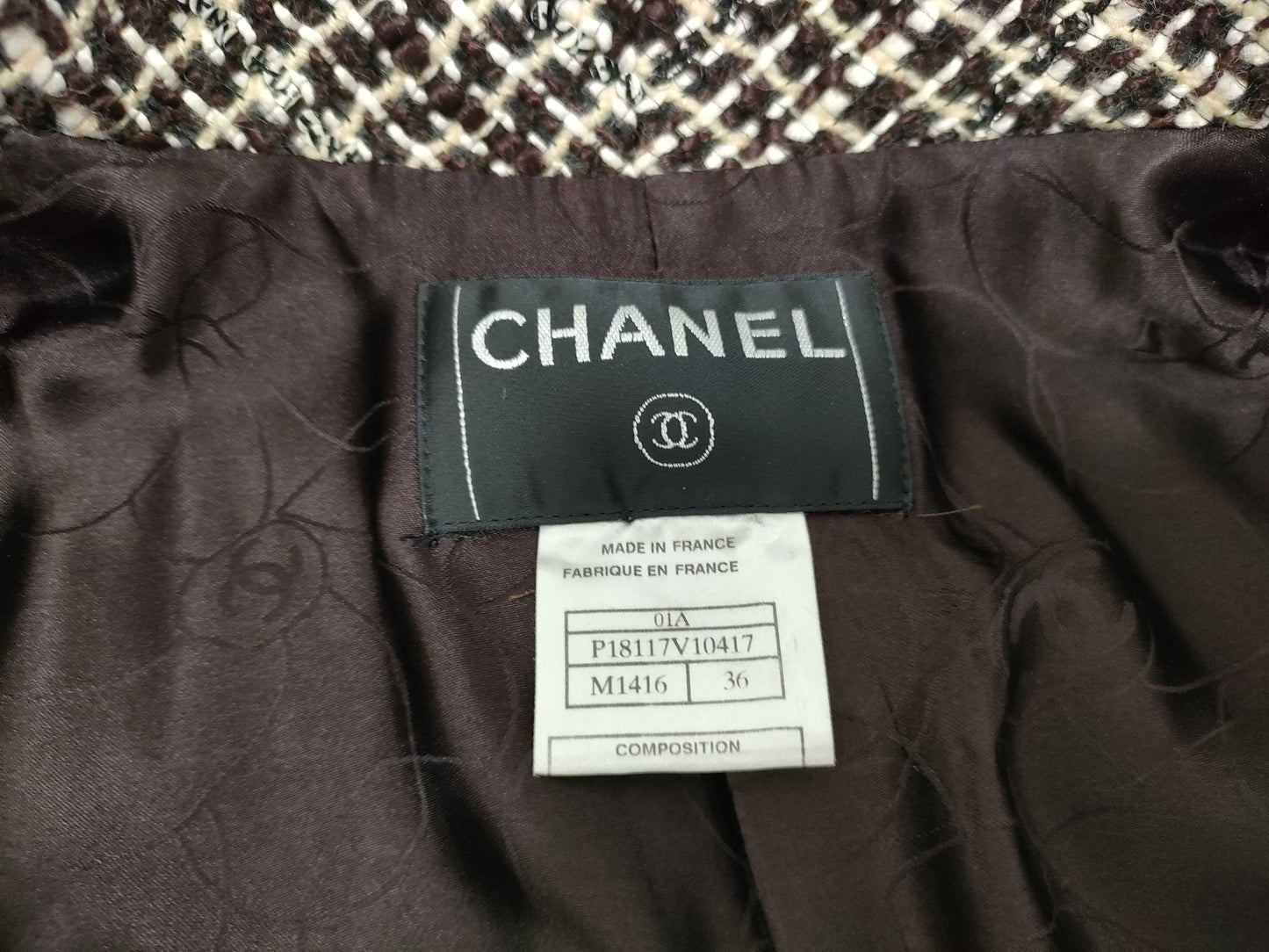 CHANEL Tweed Coco Button Coat Jacket 01A Jacket