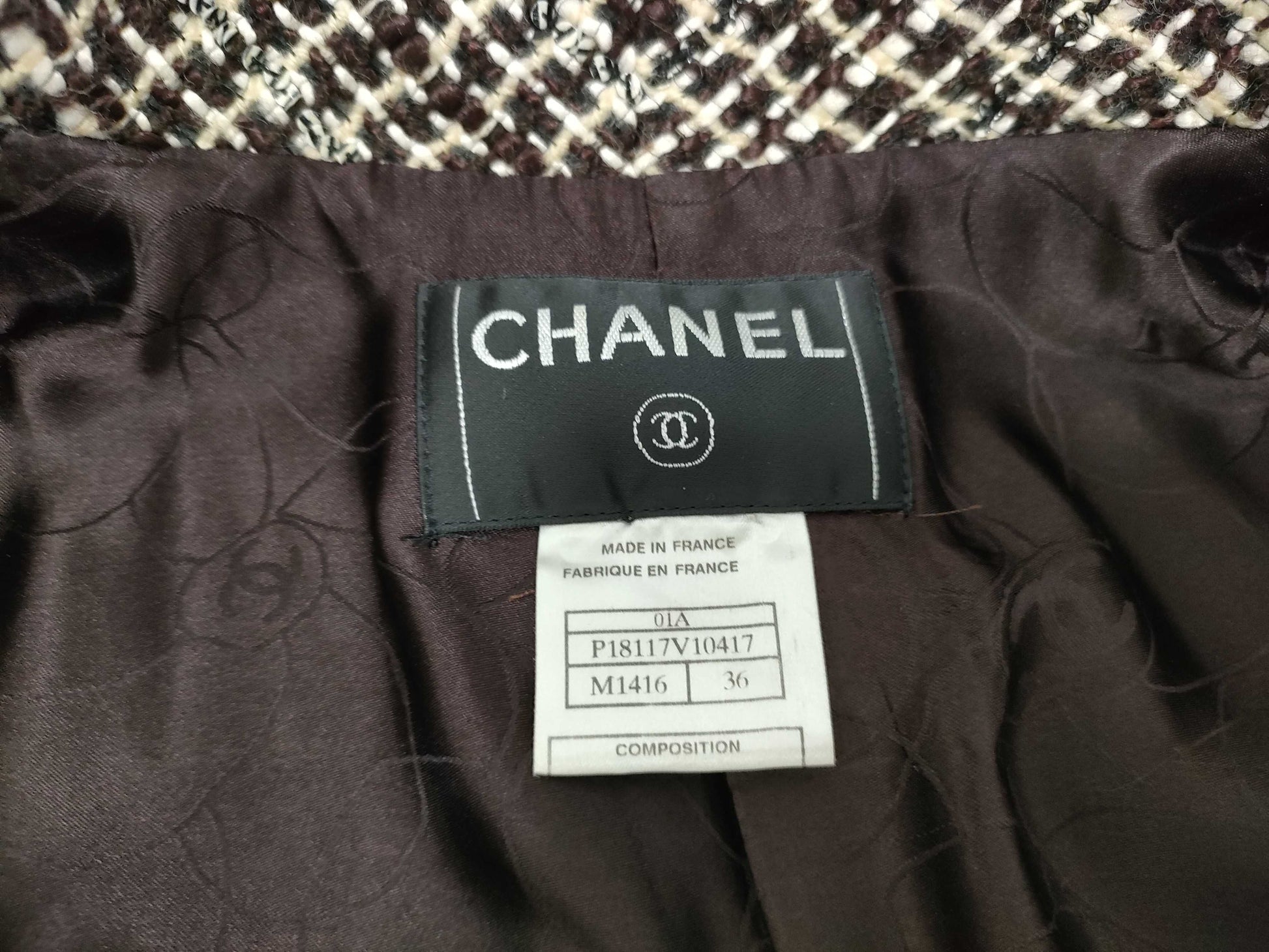 CHANEL Tweed Coco Button Coat Jacket 01A Jacket