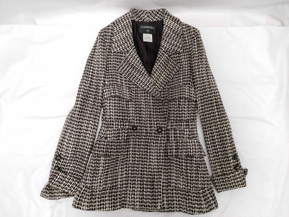 CHANEL Tweed Coco Button Coat Jacket 01A Jacket