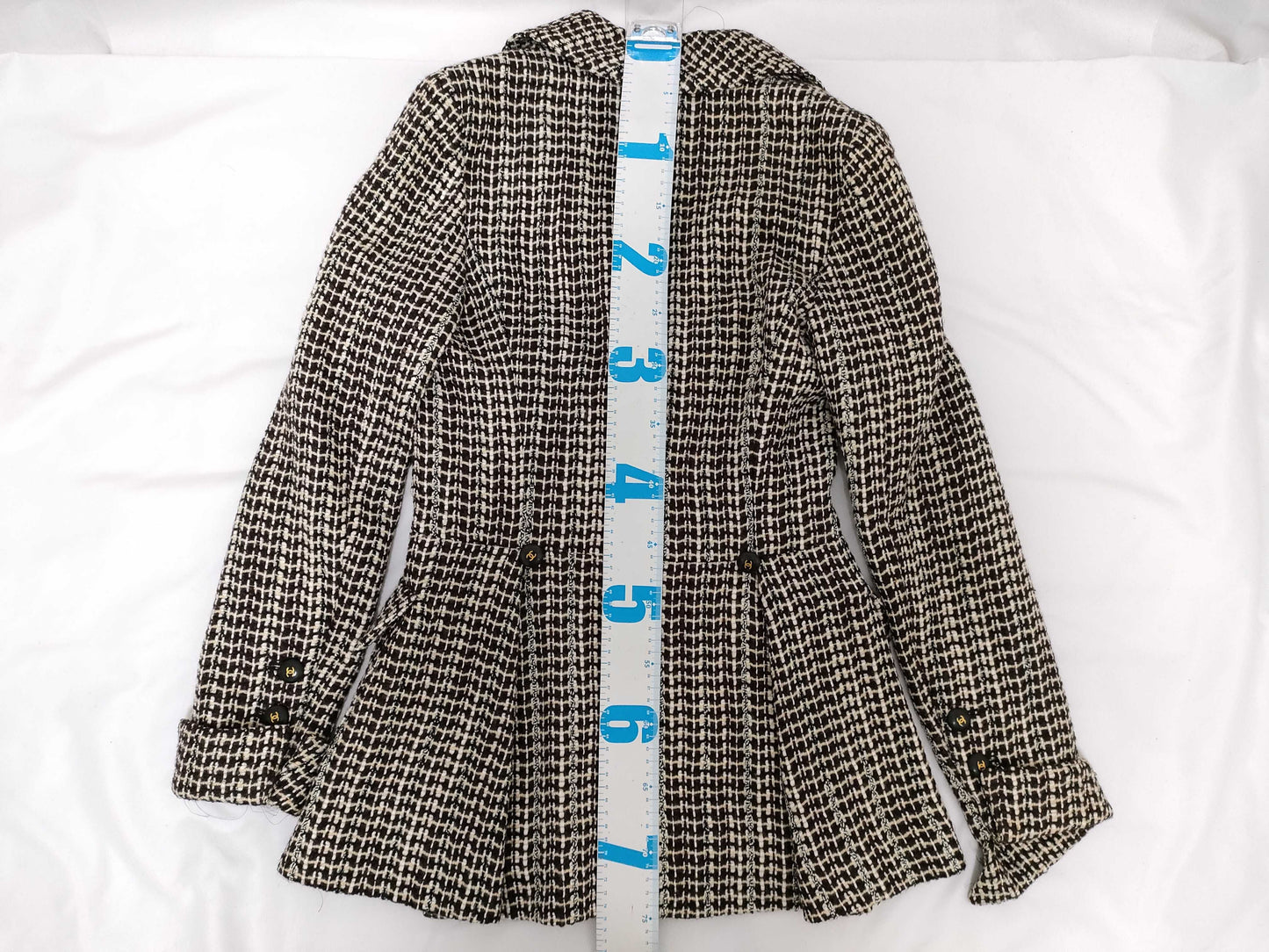 CHANEL Tweed Coco Button Coat Jacket 01A Jacket
