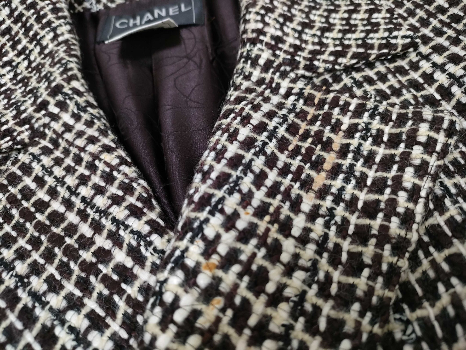 CHANEL Tweed Coco Button Coat Jacket 01A Jacket