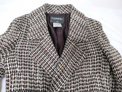 CHANEL Tweed Coco Button Coat Jacket 01A Jacket