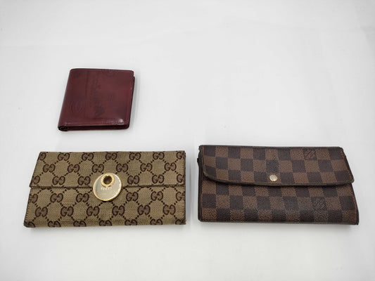 LOUIS VUITTON Gucci/Cartier wallets, 3 wallets in total