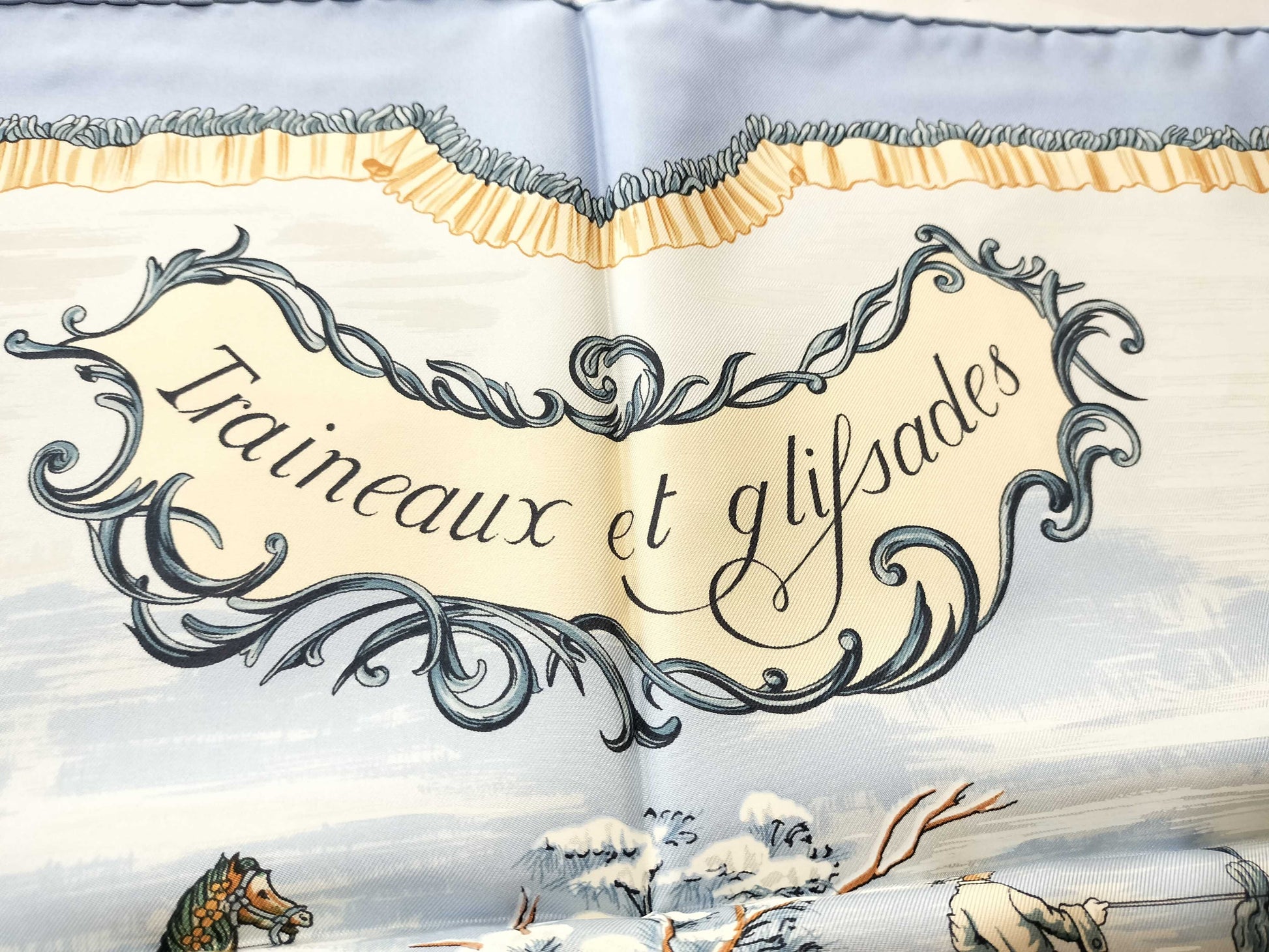 HERMES Carré Traineaux et glifsares Scarf