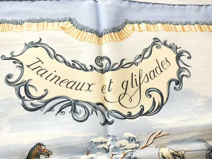 HERMES Carré Traineaux et glifsares Scarf