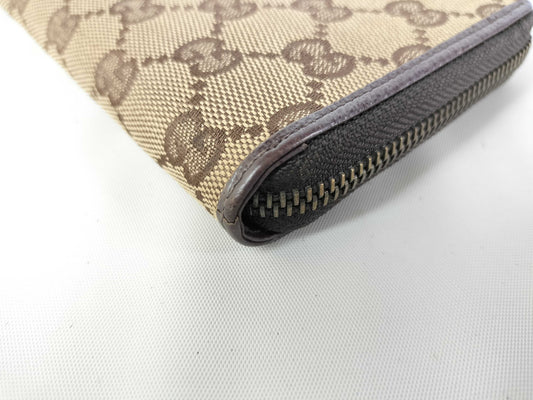 GUCCI GG Canvas Round Long Wallet