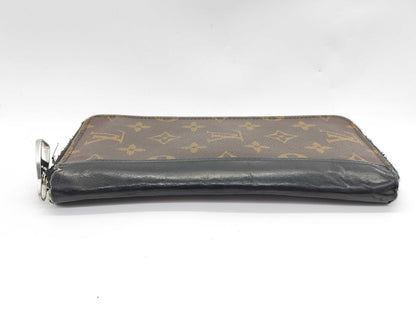 LOUIS VUITTON CA 2148 Monogram Macassar M60109 Macassar Zippy Vertical Wallet with Initials
