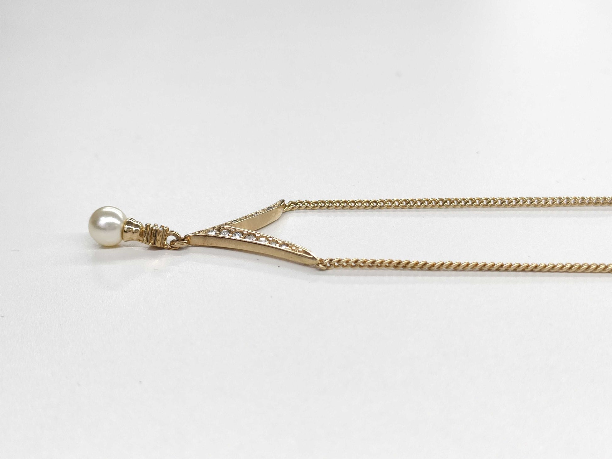 Dior pearl rhinestone necklace