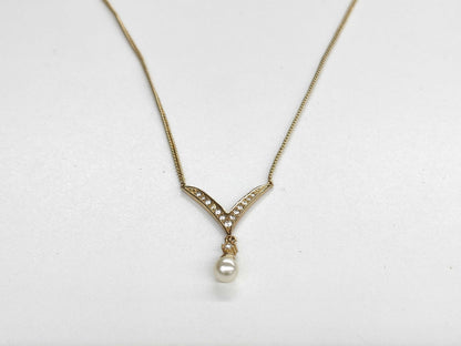 Dior pearl rhinestone necklace
