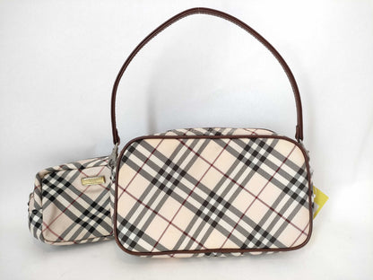 BURBERRY Blue Label Nova Check Blue Label Handbag with Pouch