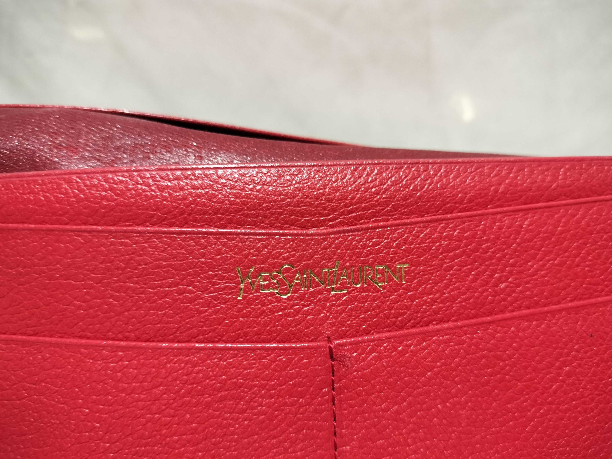 Yves Saint Laurent Leather Long Wallet