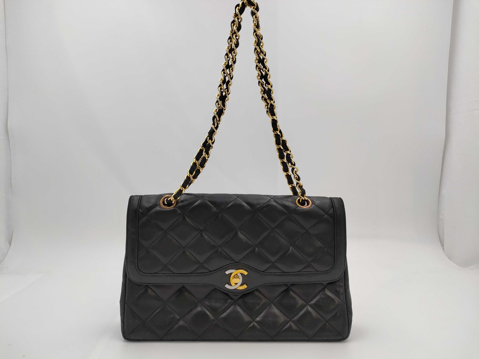 CHANEL Lambskin Paris Limited Edition Matelasse Shoulder Bag