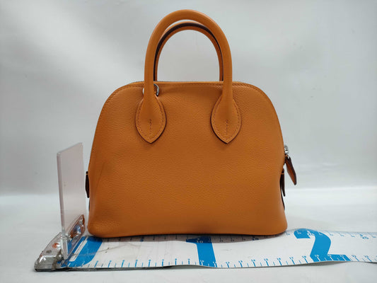 HERMES Bolide Mini/Apricot/Veau Evercolor/Silver Hardware/Handbag