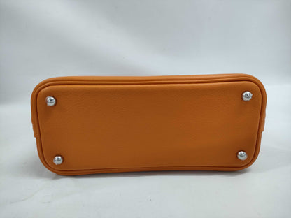 HERMES Bolide Mini/Apricot/Veau Evercolor/Silver Hardware/Handbag
