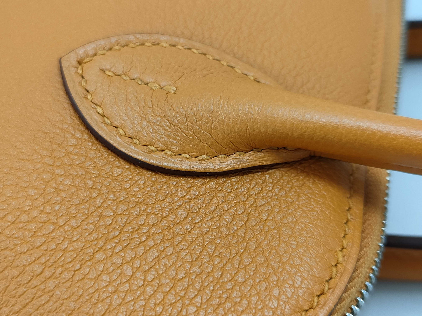 HERMES Bolide Mini/Apricot/Veau Evercolor/Silver Hardware/Handbag