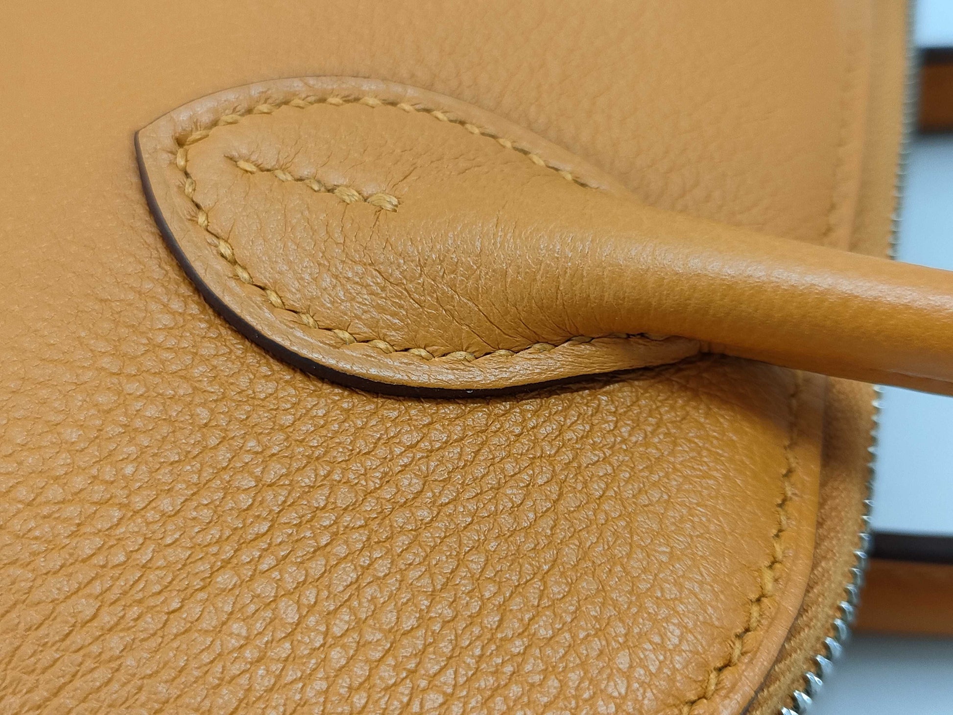 HERMES Bolide Mini/Apricot/Veau Evercolor/Silver Hardware/Handbag