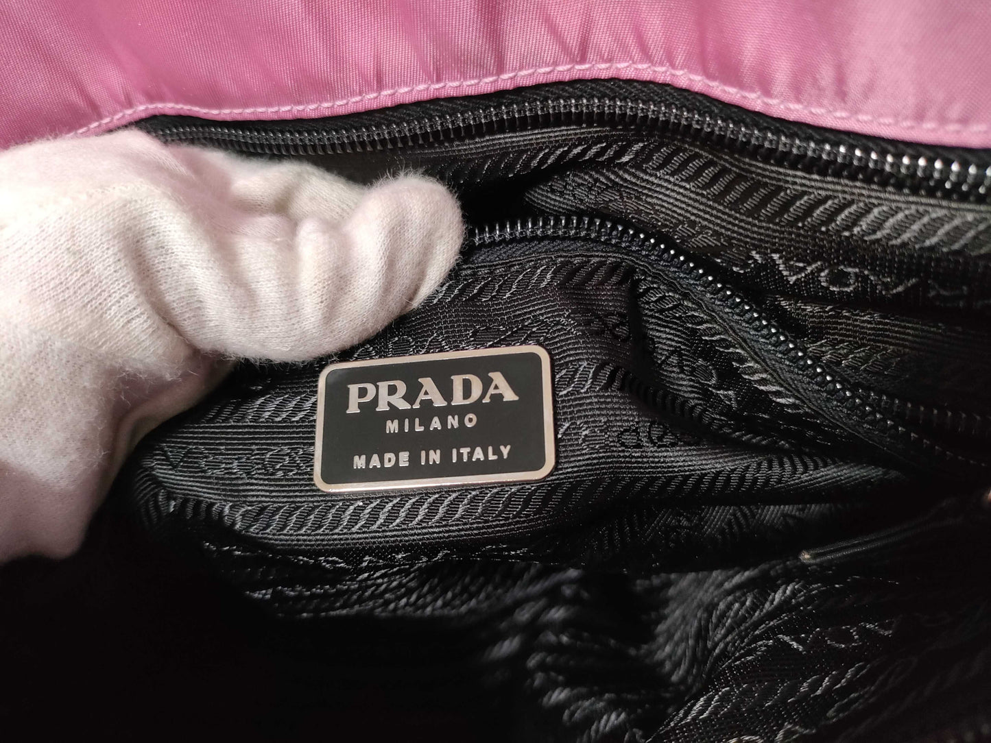PRADA nylon pink tote bag