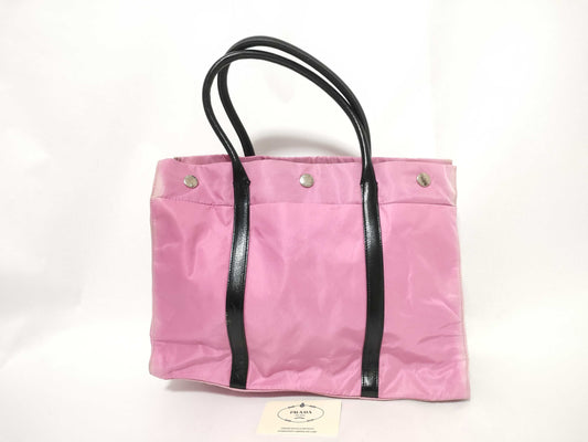 PRADA nylon pink tote bag