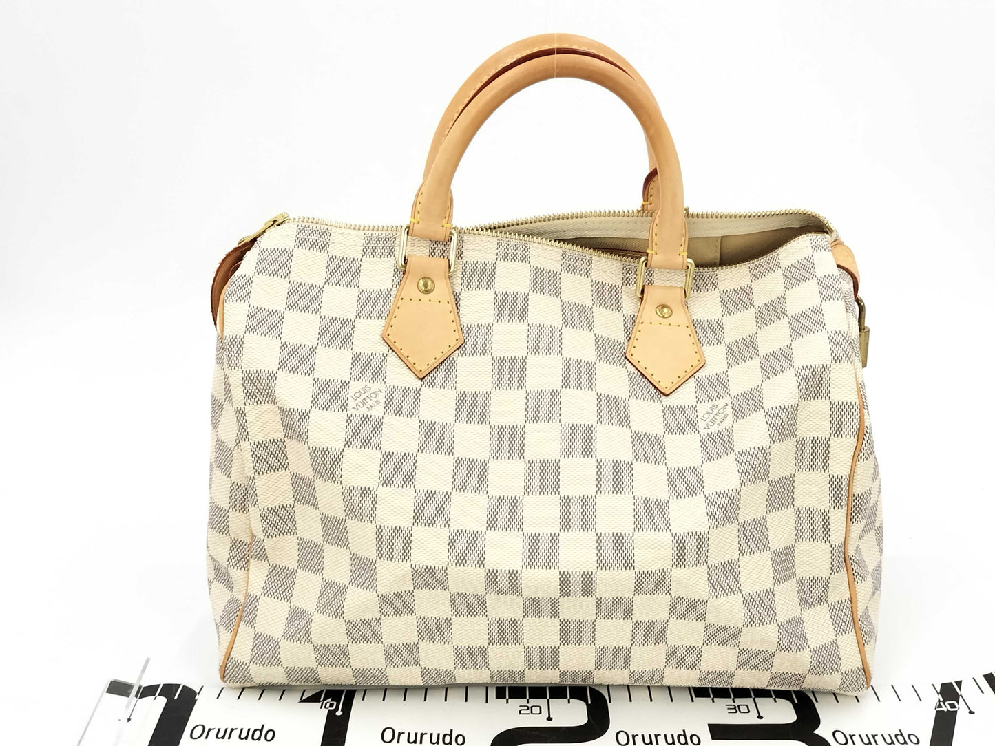 LOUIS VUITTON DU1097 Damier Azur Keepall 30 Handbag