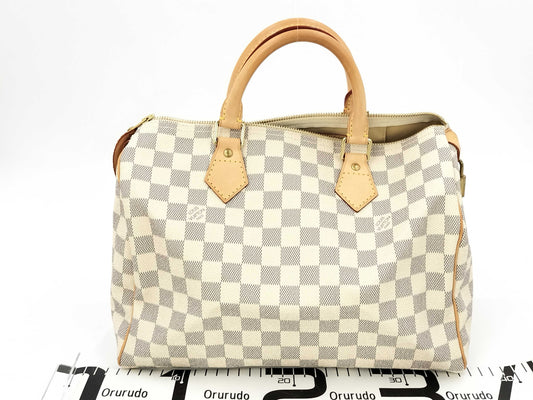 LOUIS VUITTON DU1097 Damier Azur Keepall 30 Handbag