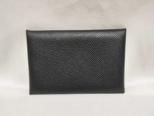 HERMES W engraved Calvi Duo coin case