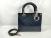 Dior Lady Dior 2-Way/Silver Hardware Handbag