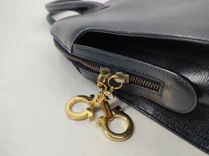 Salvatore Ferragamo Gancini Leather Handbag/Suitable for Scratch Resistance