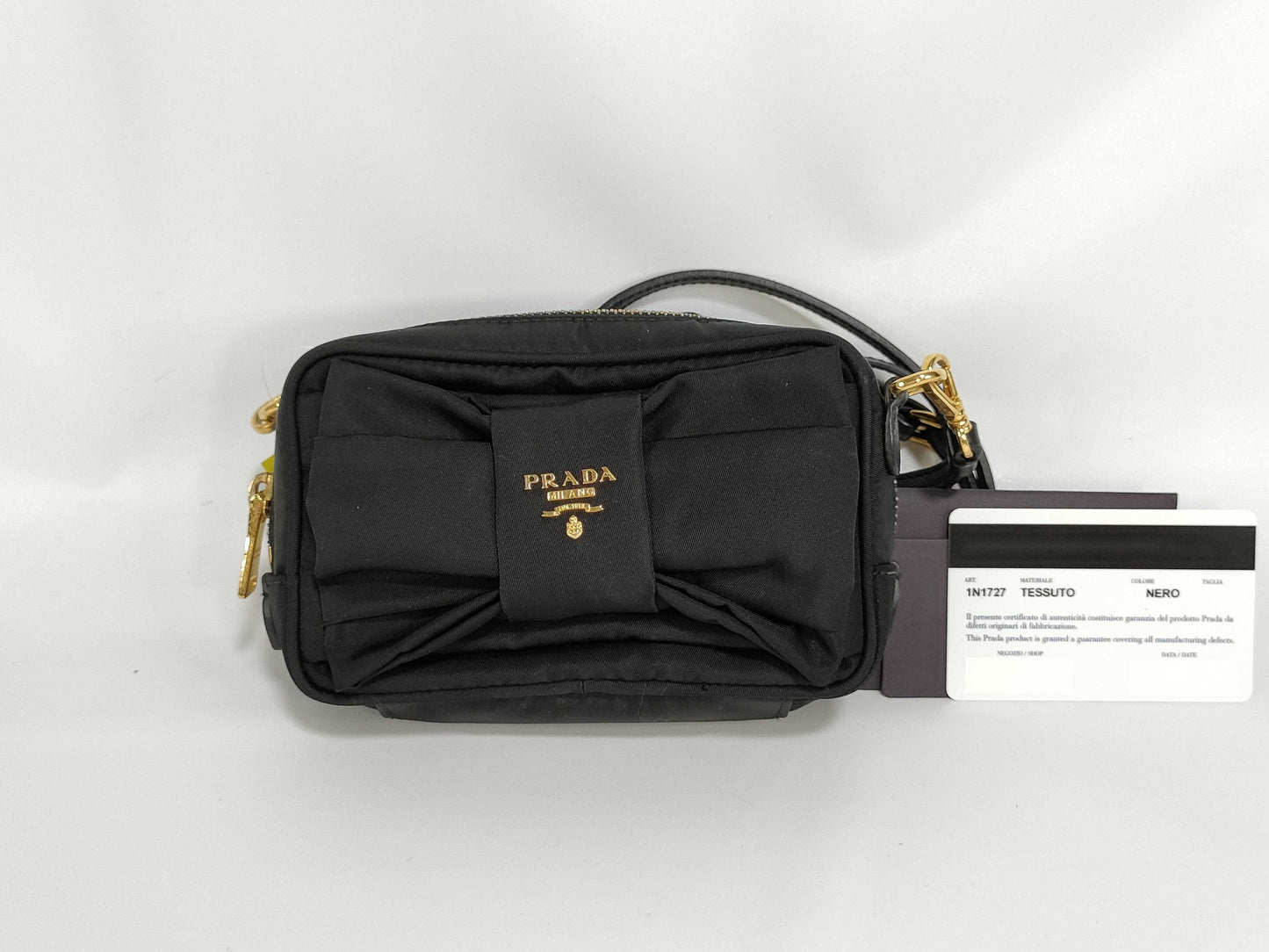PRADA Nylon Shoulder Ribbon Shoulder Bag