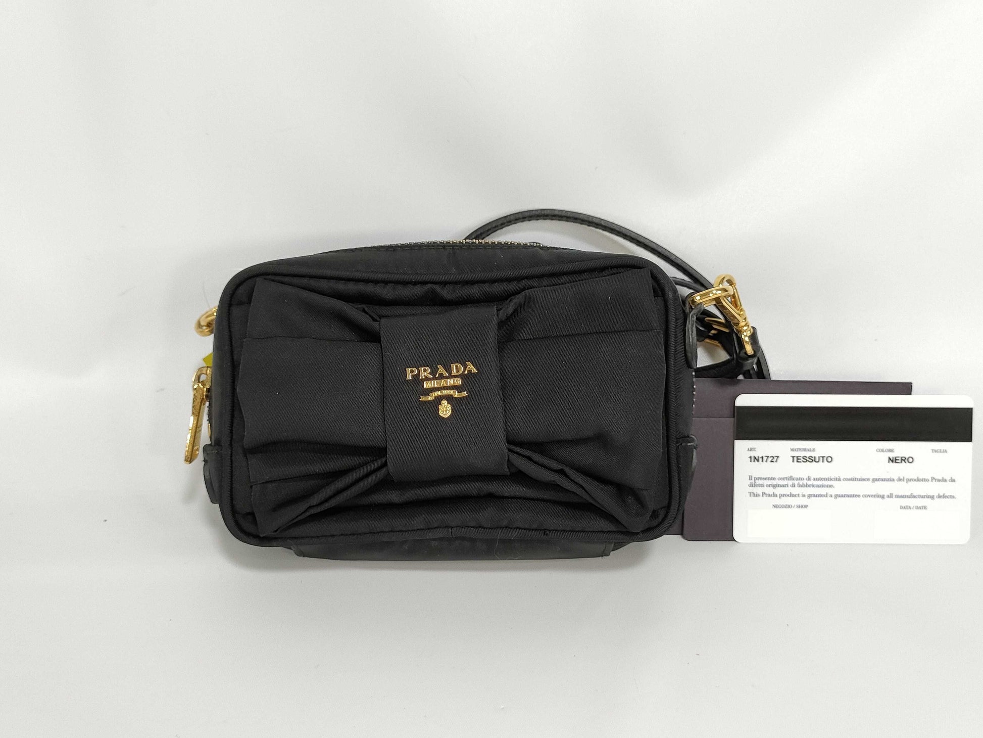 PRADA Nylon Shoulder Ribbon Shoulder Bag