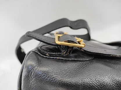 GUCCI Bamboo Leather Backpack in Black